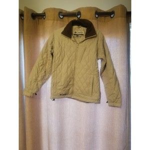 Columbia quilted puffer jacket coat beige Small